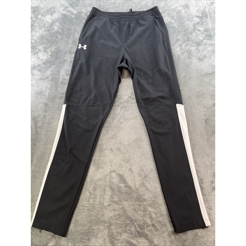 Under Armour Men's Twister Training Pants Black Tapered Ankle Zip Medium